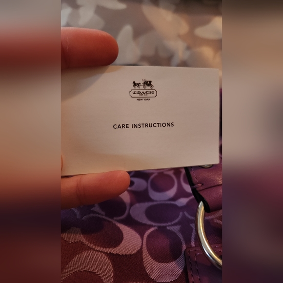 NWOT Authentic Coach Penelope Purple Logo Purse - Picture 11 of 16